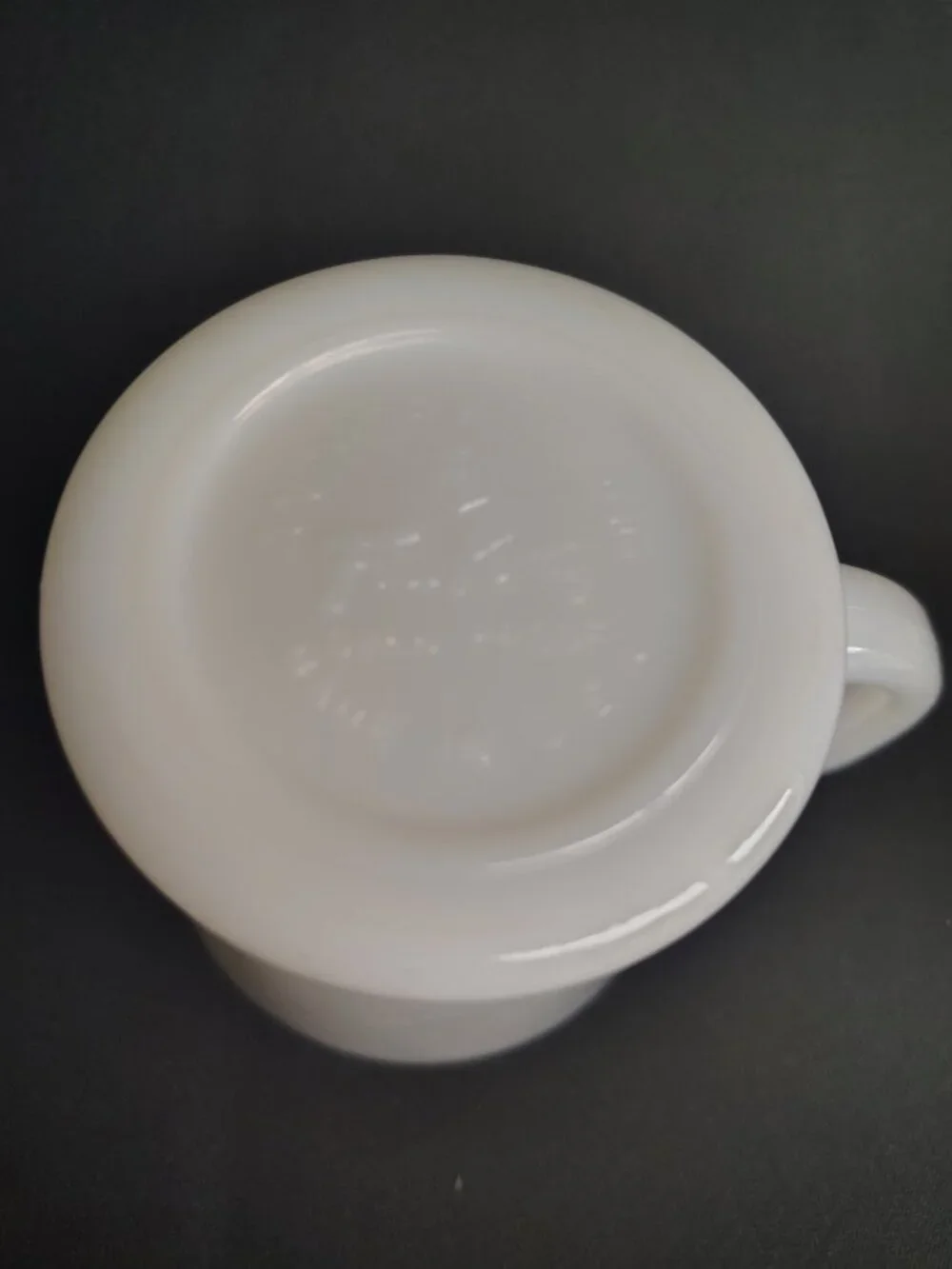 Vintage Anchor Hocking FIRE KING Oven Ware MUG CUP with D Handle; Flat Bottom
